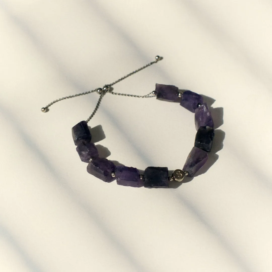 Raw Amethyst Belonging Bracelet