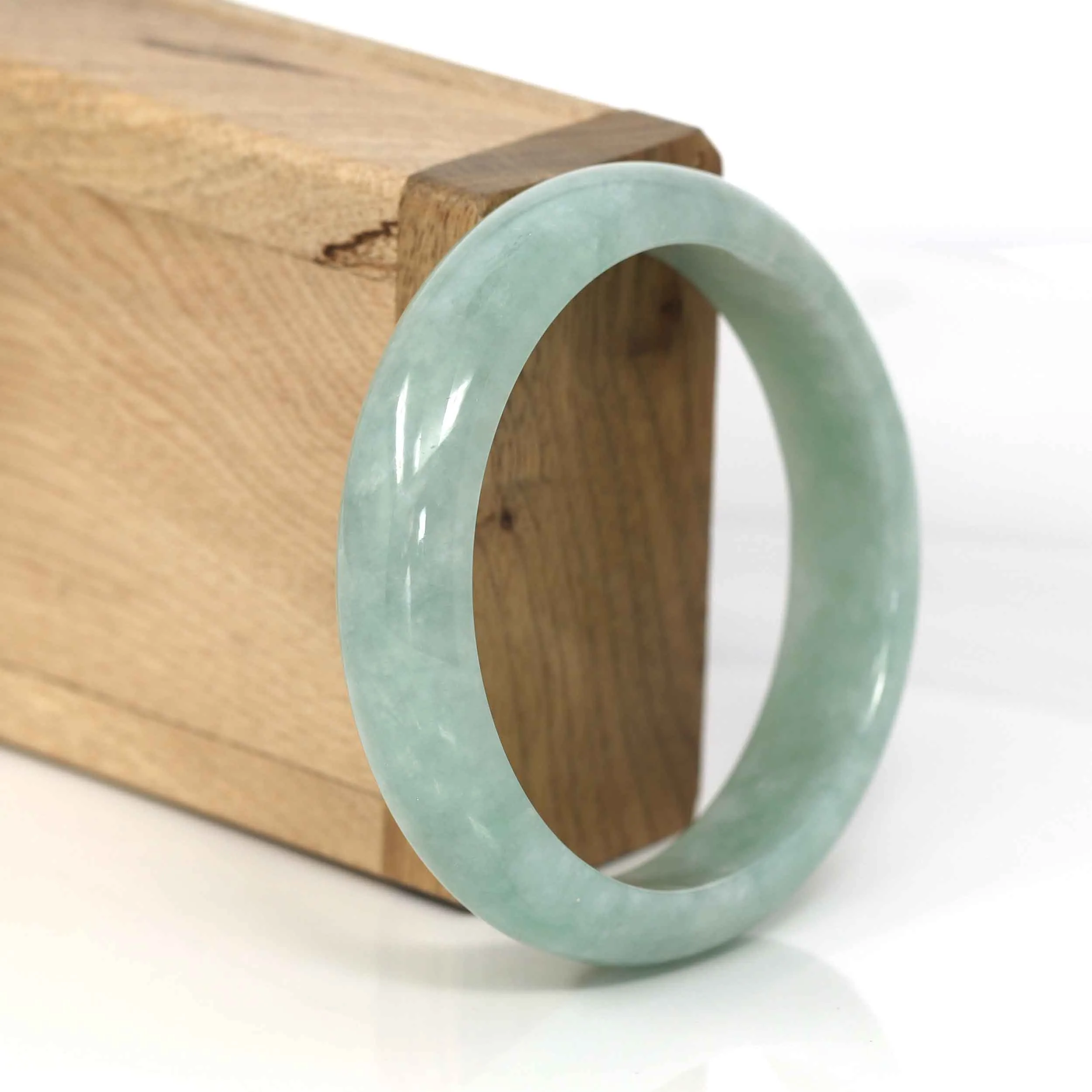 RealJade® Classic Green Natural Jadeite Jade Bangle (57 mm )#289