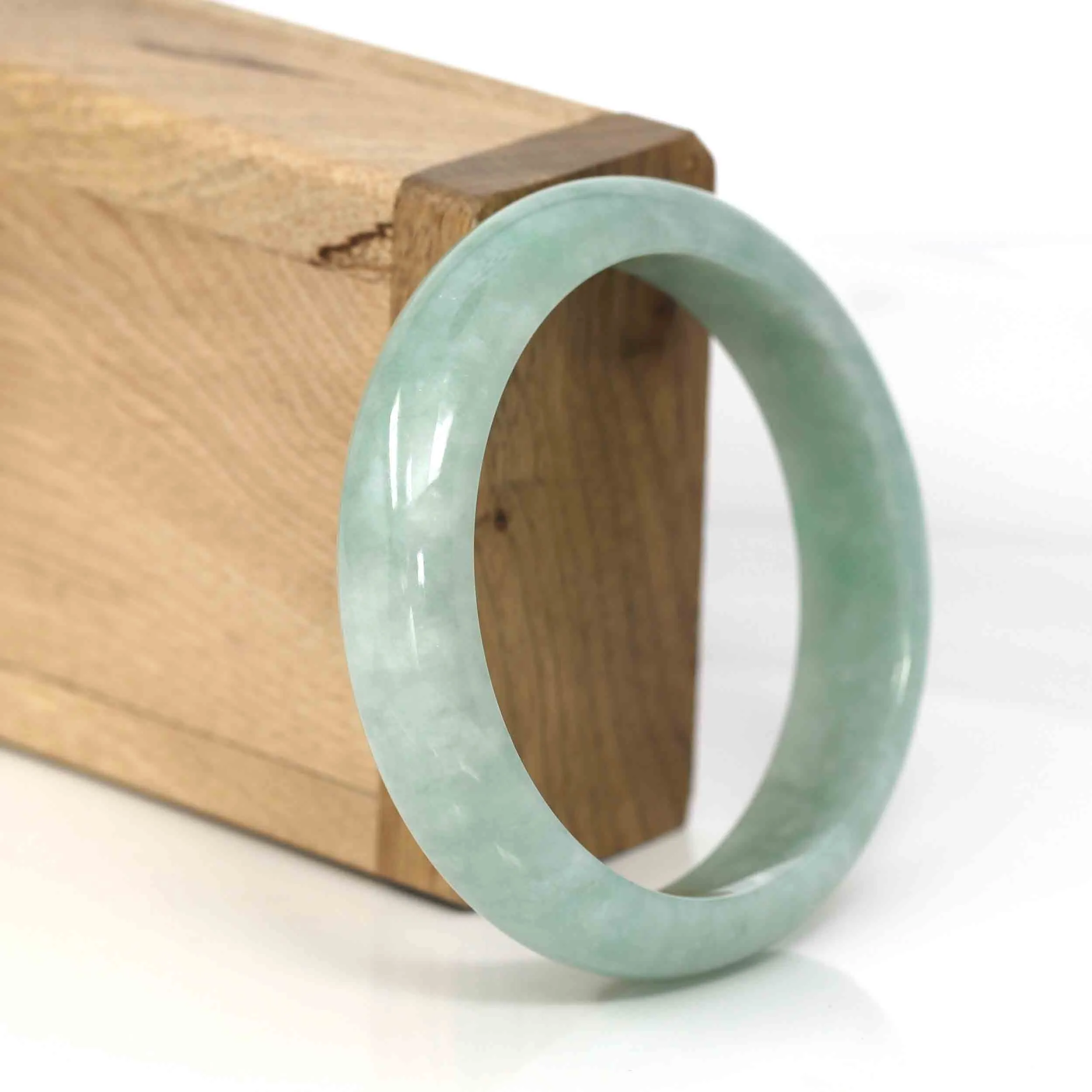 RealJade® Classic Green Natural Jadeite Jade Bangle (57 mm )#289