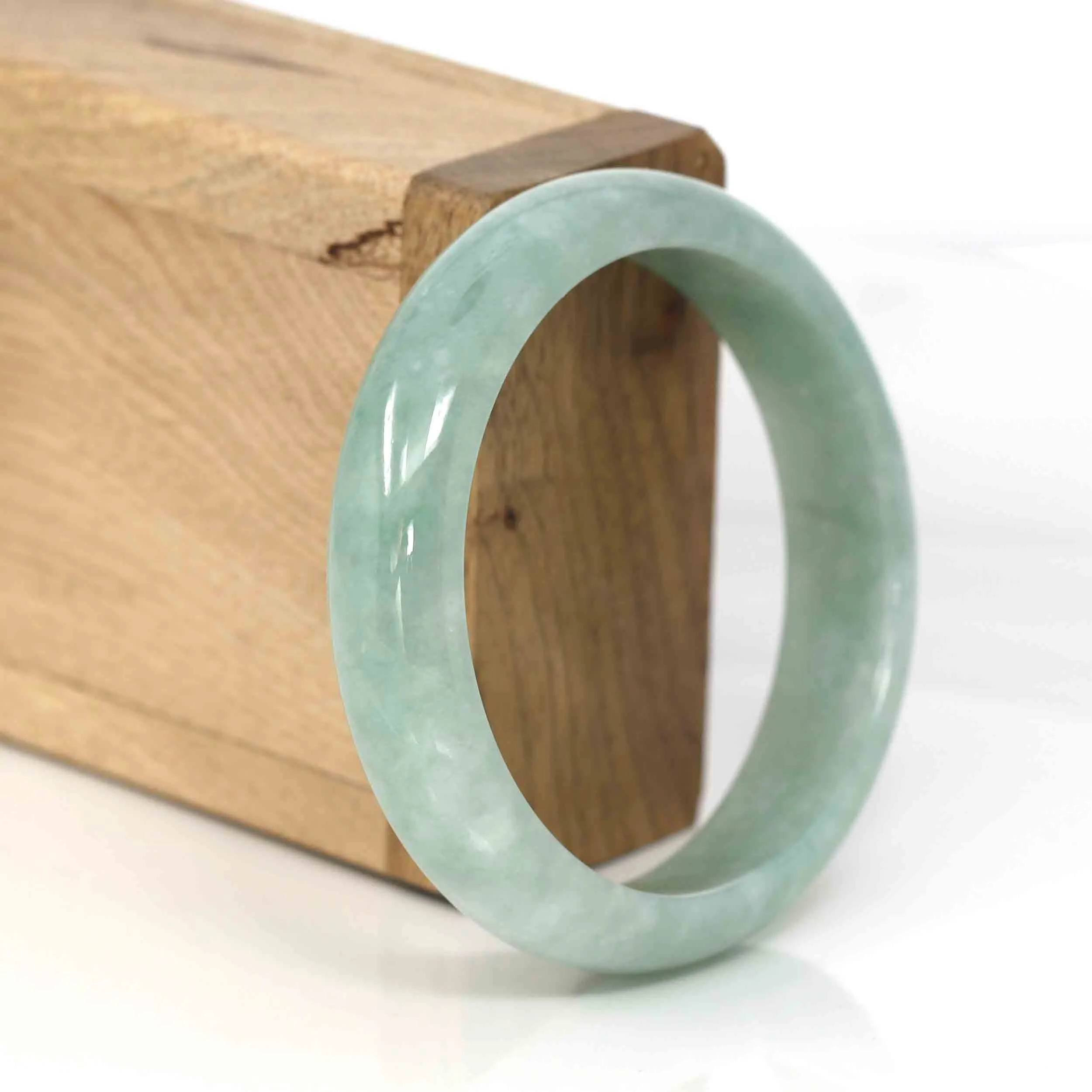 RealJade® Classic Green Natural Jadeite Jade Bangle (57 mm )#289