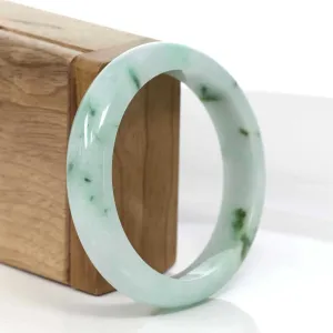 RealJade® Co. "Classic Bangle" Green Natural Burmese Jadeite Jade Bangle ( 57.27mm ) #979