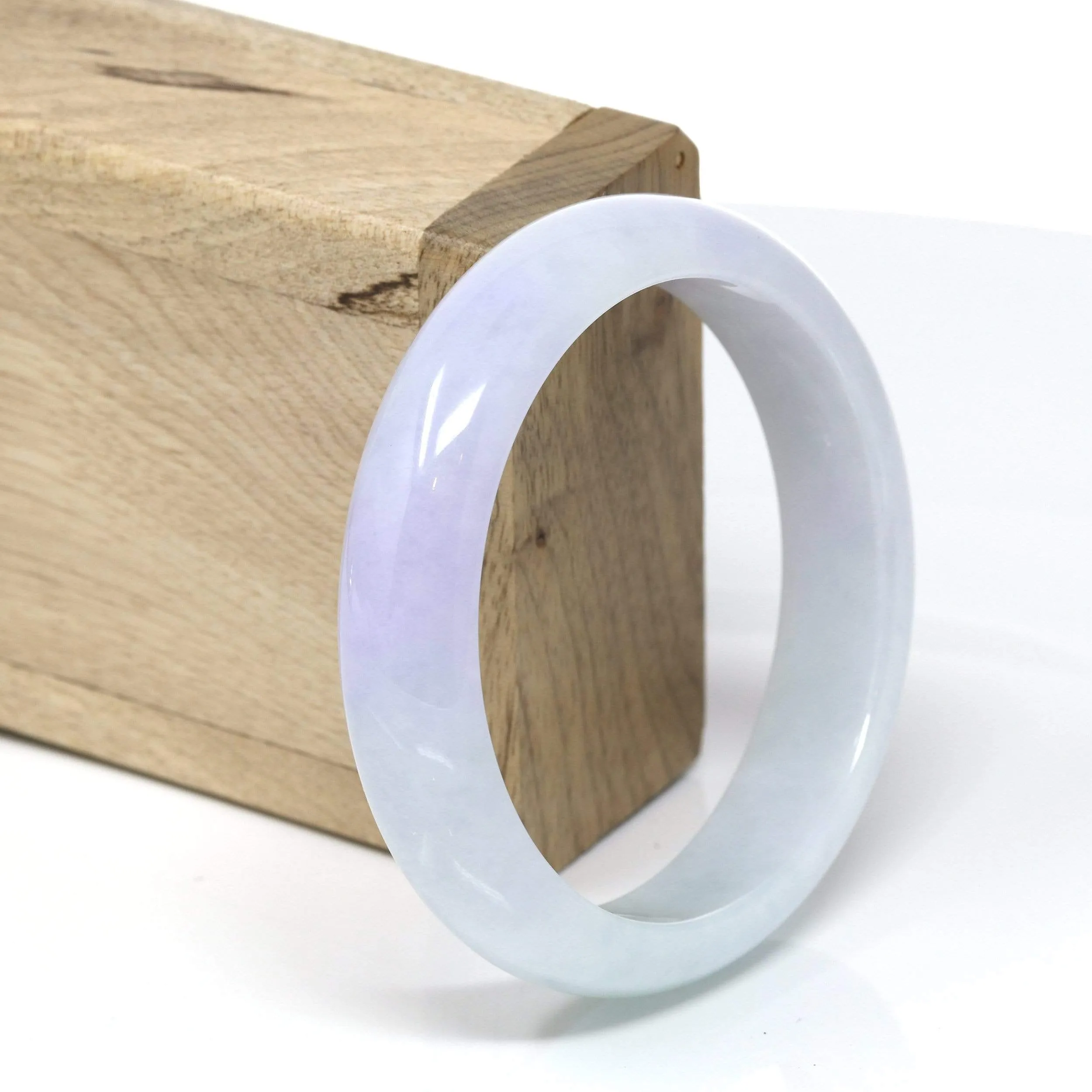 RealJade® "Classic Bangle" Genuine Burmese Jadeite Jade Bangle Bracelet (58.01mm) #539