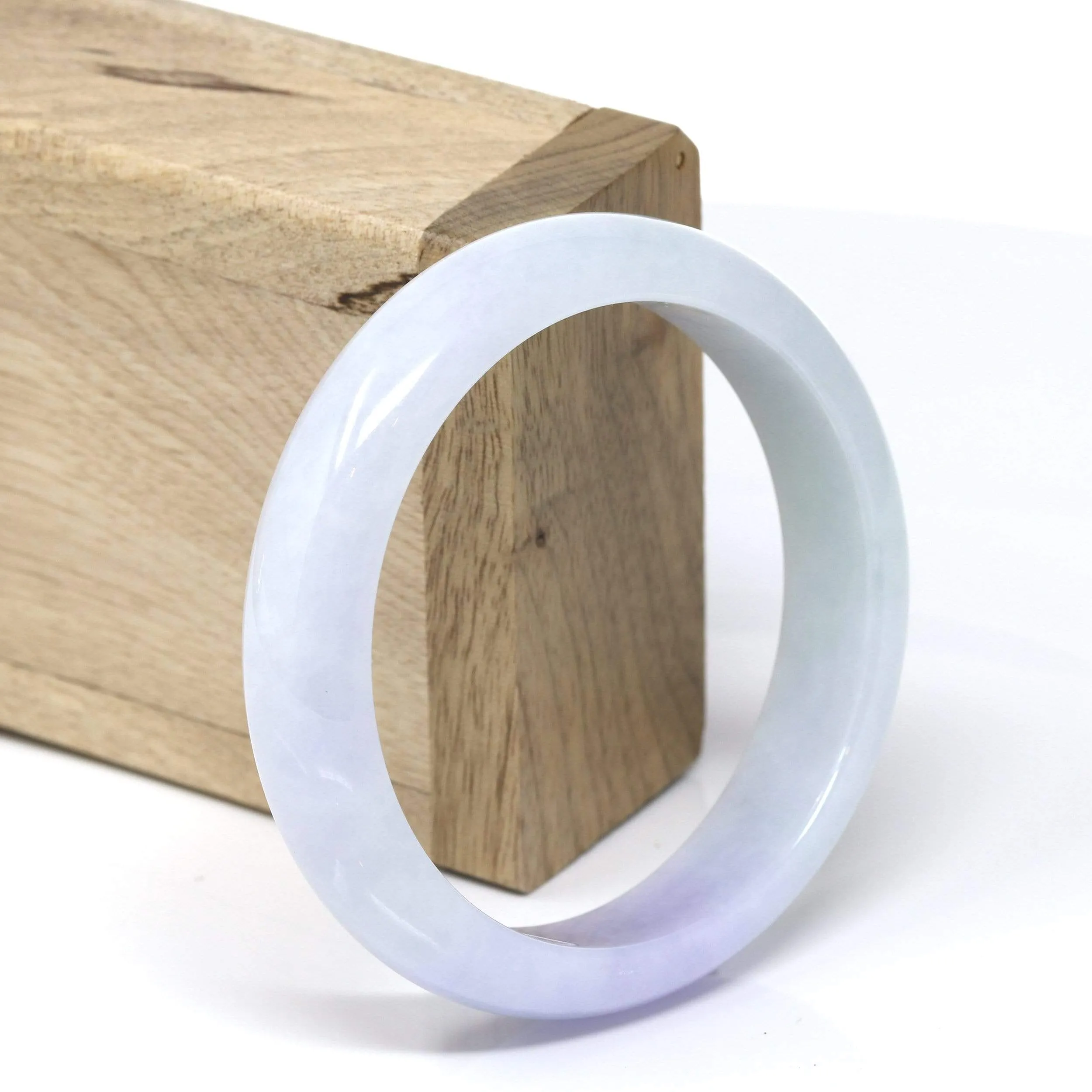 RealJade® "Classic Bangle" Genuine Burmese Jadeite Jade Bangle Bracelet (58.01mm) #539