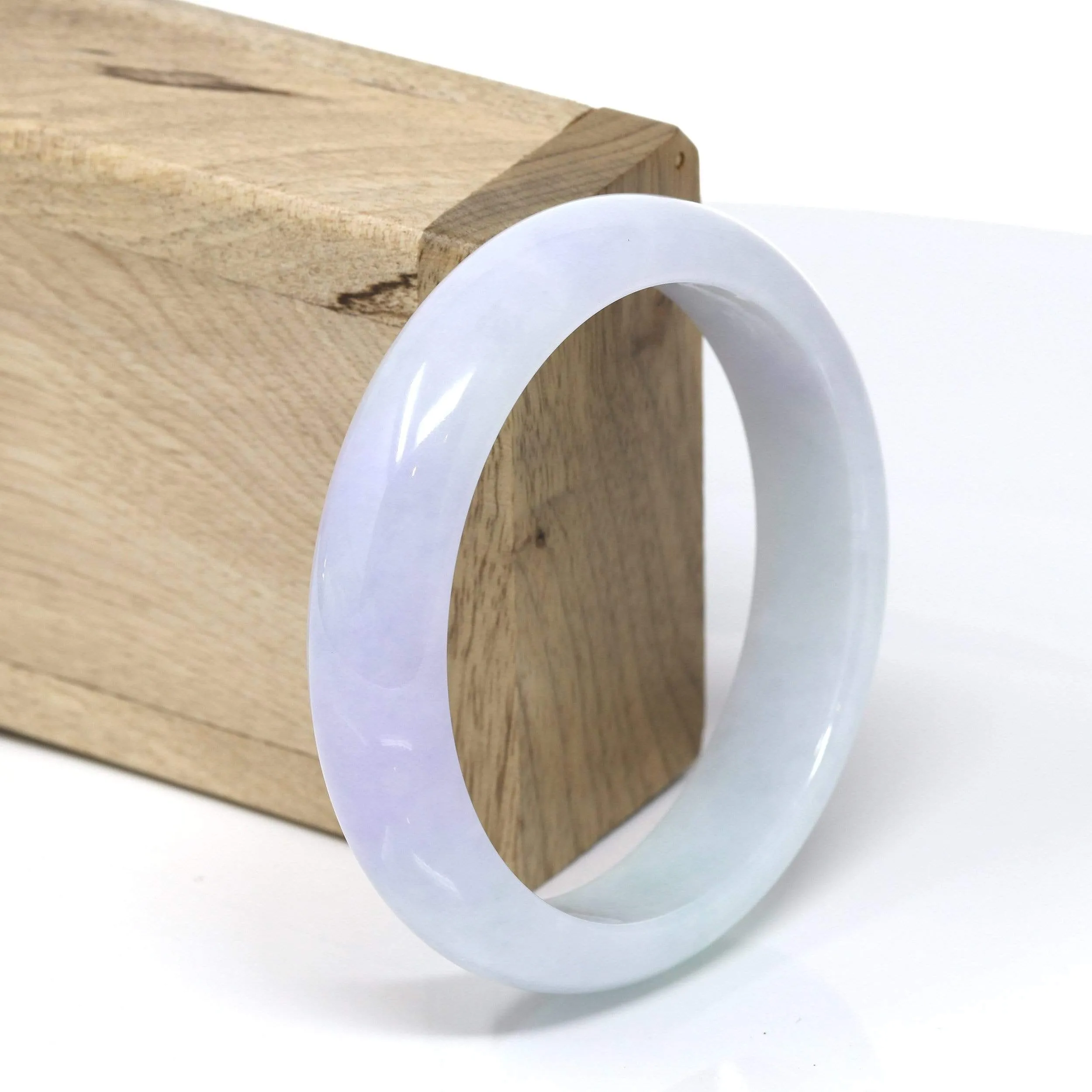 RealJade® "Classic Bangle" Genuine Burmese Jadeite Jade Bangle Bracelet (58.01mm) #539