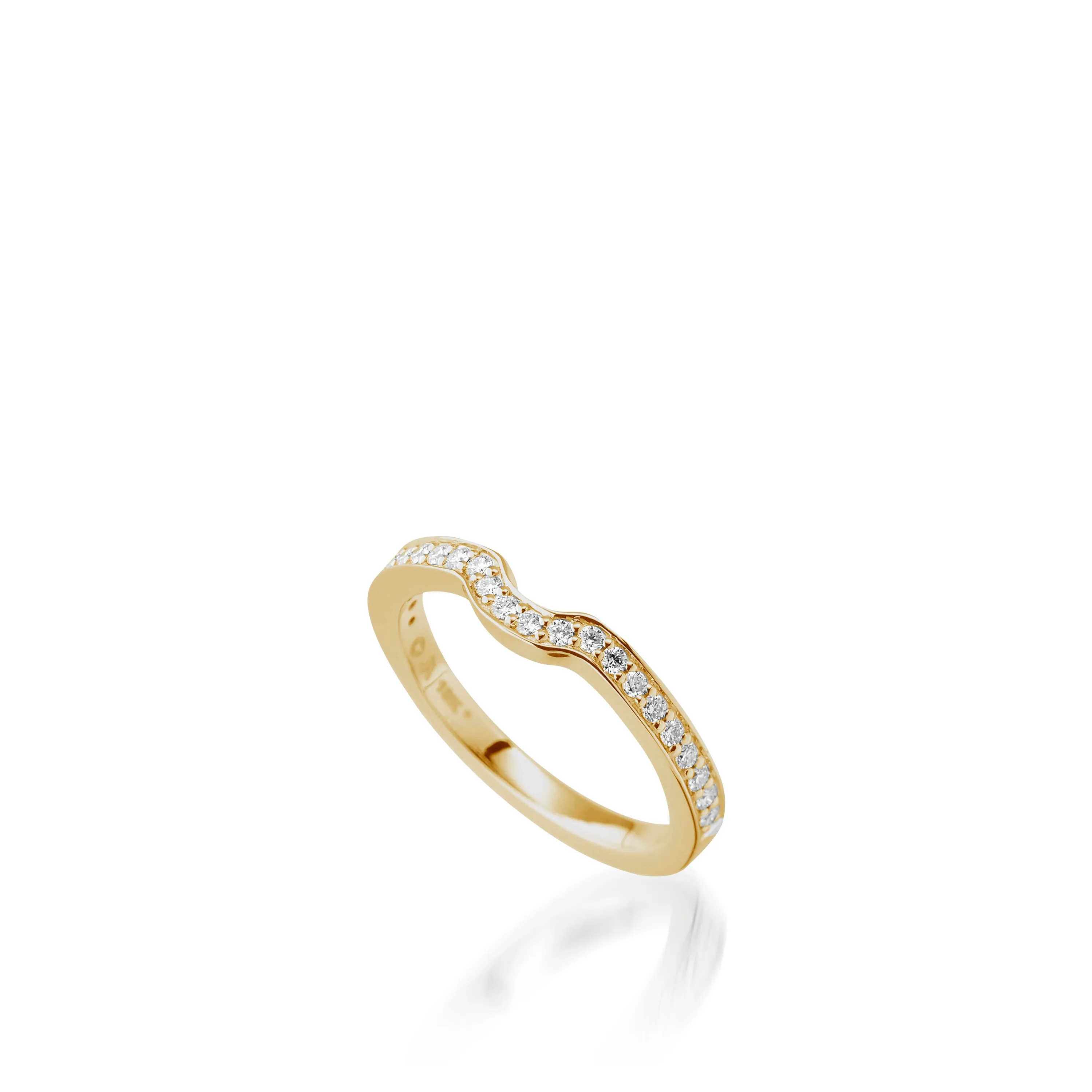 Satin Diamond Wedding Band