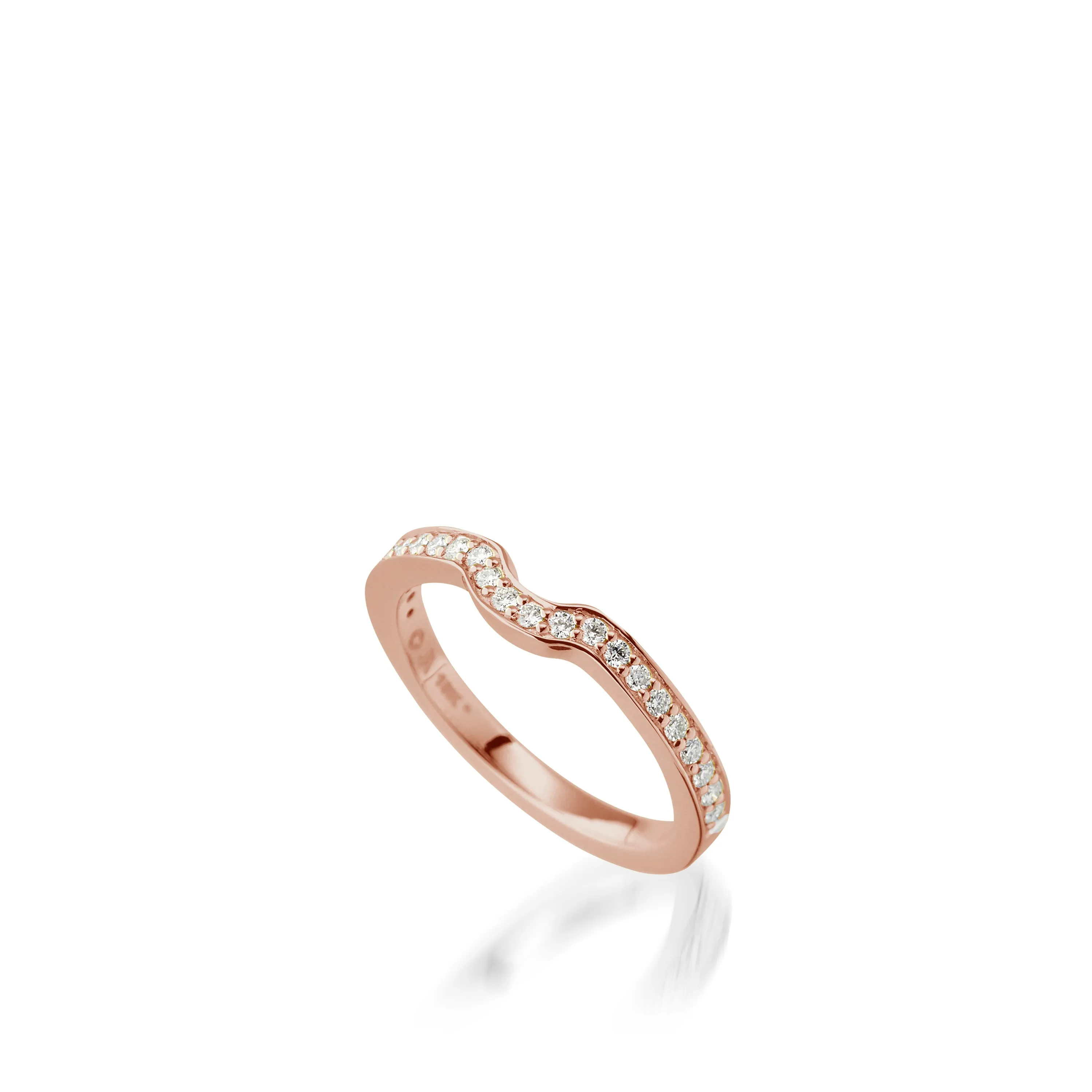 Satin Diamond Wedding Band