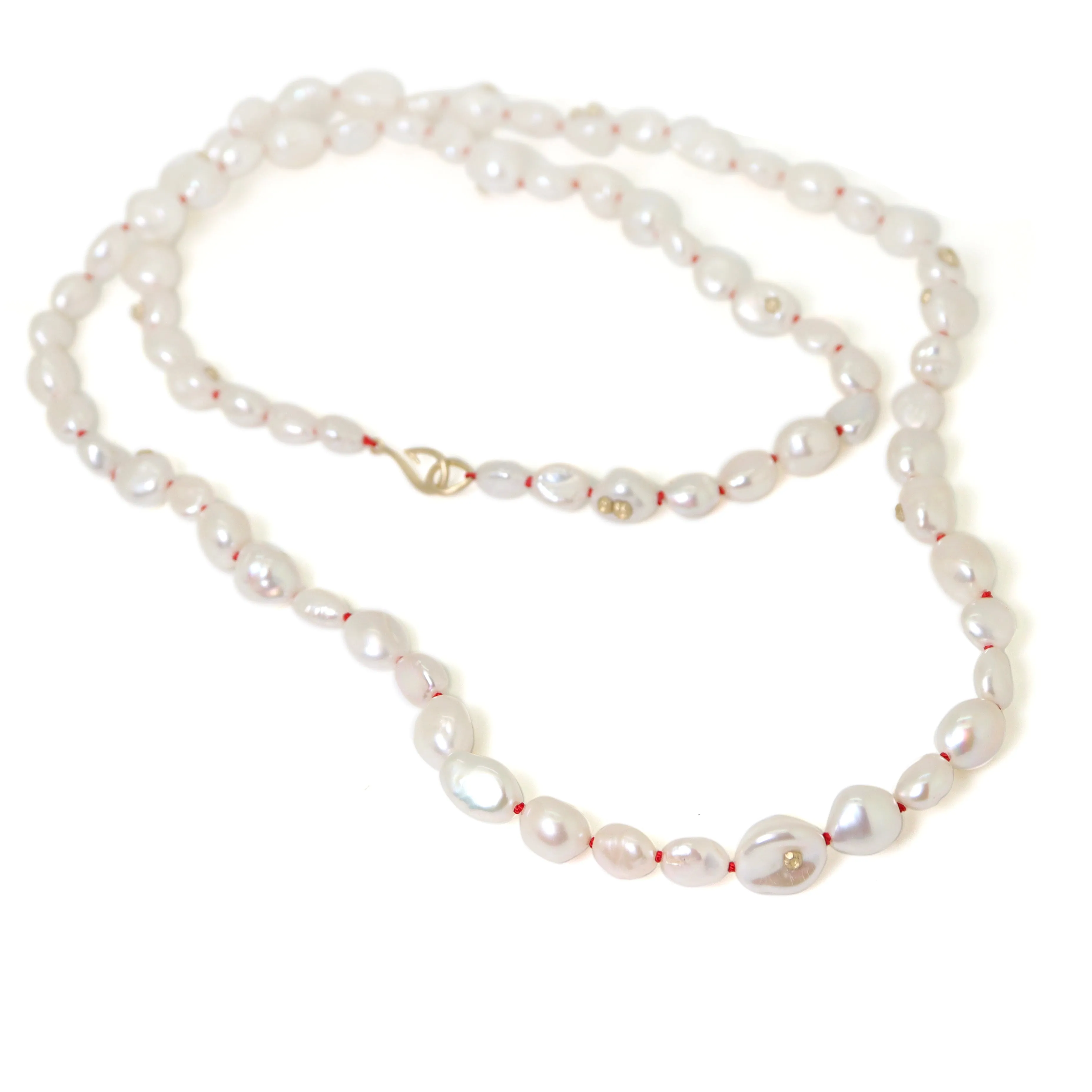 Sea Swept Baroque Pearl Ruthie B. Necklace with Barnacles