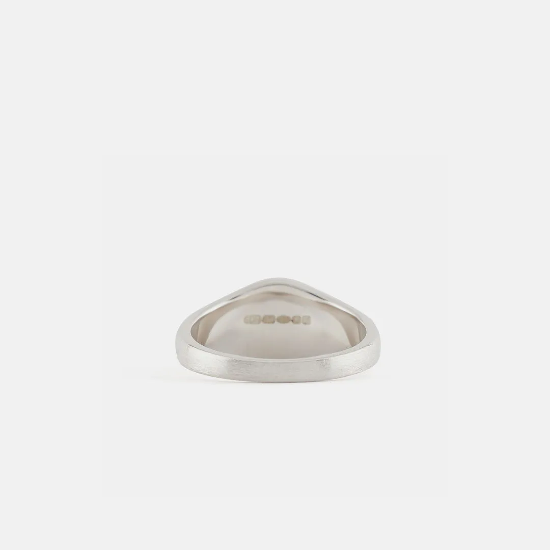 Silver Diamond Signet Ring