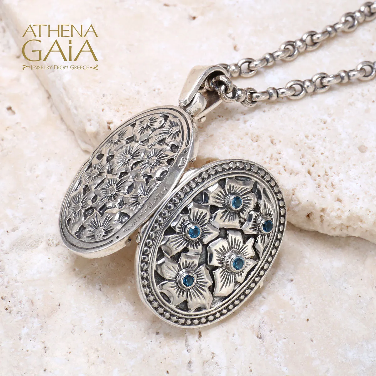 Silver Flower Field Locket