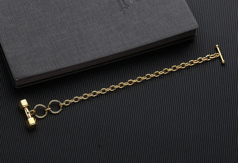 Small dumbbell titanium steel bracelet