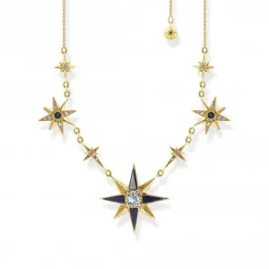Sterling Silver Gold Plated Magic Stars Necklace KE2118-963-7-L45V