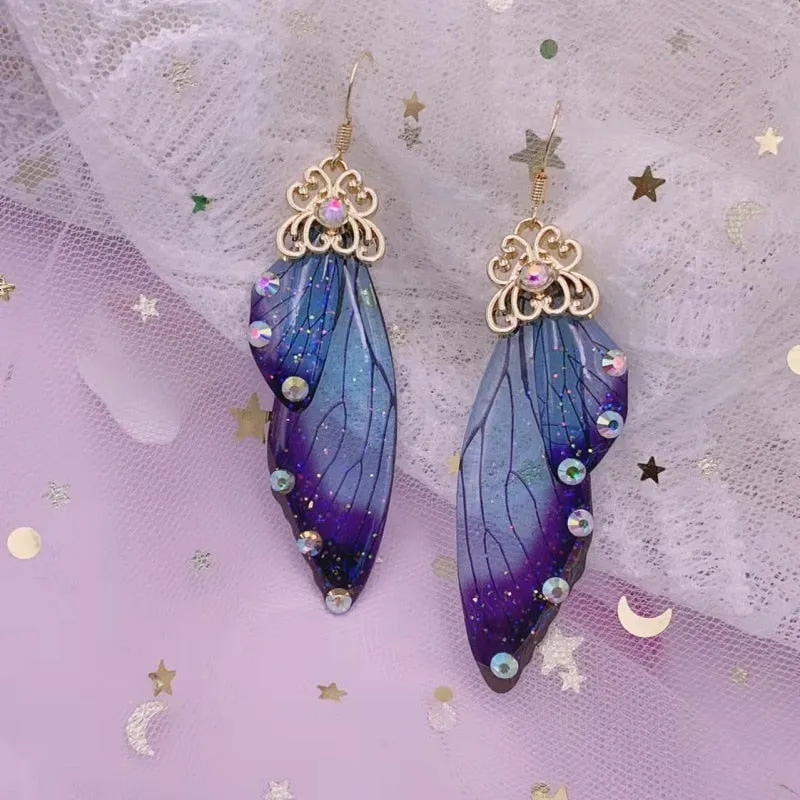 TEEK - Handmade Fairy Wing Earrings