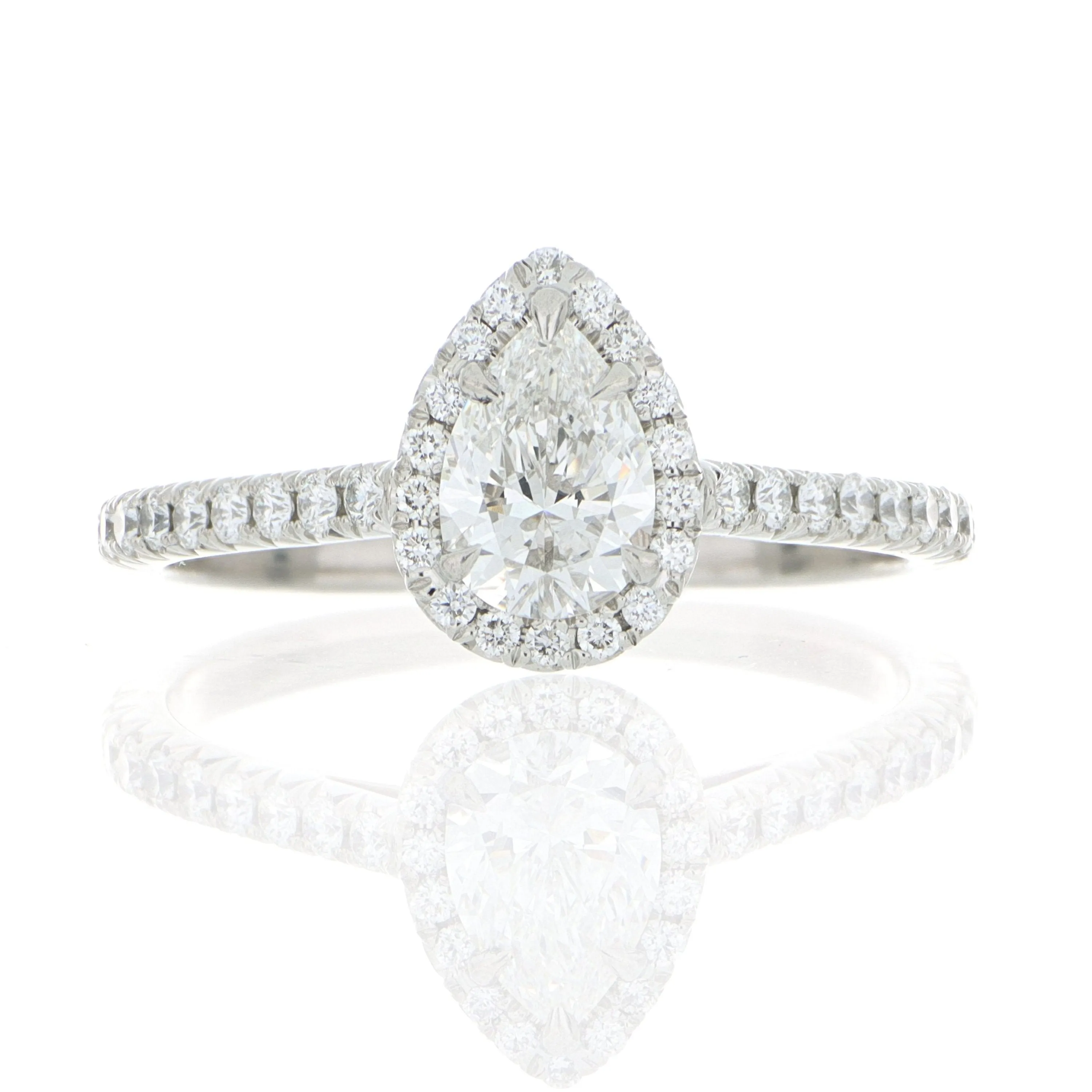 Tiffany & Co. Soleste® Platinum Pear shaped Halo Engagement Ring