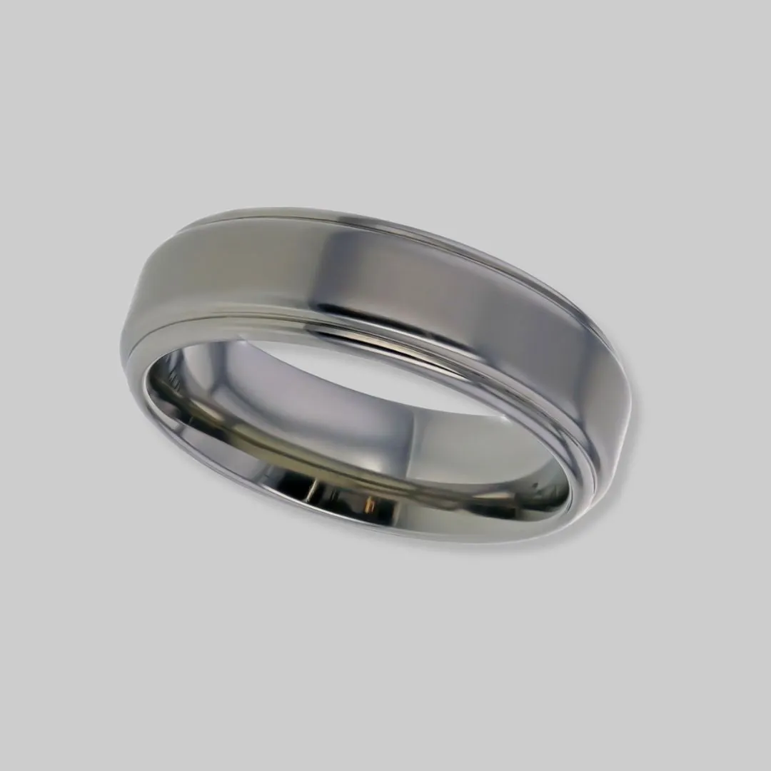Titanium Ring With Stepped Shoulders