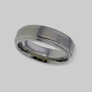 Titanium Ring With Stepped Shoulders