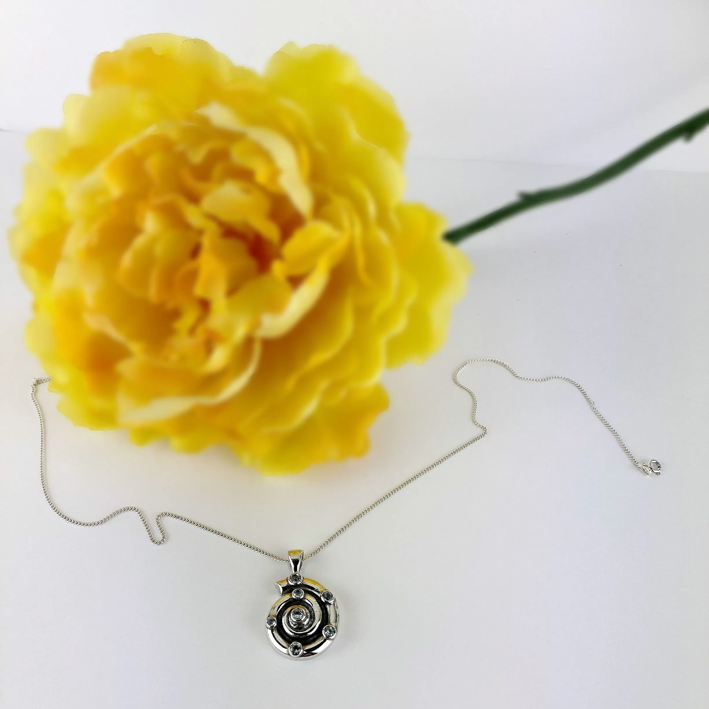 Topaz Ammonite Pendant - VP309