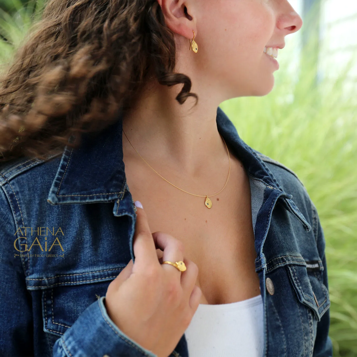 Topaz Pebble Drop Earrings