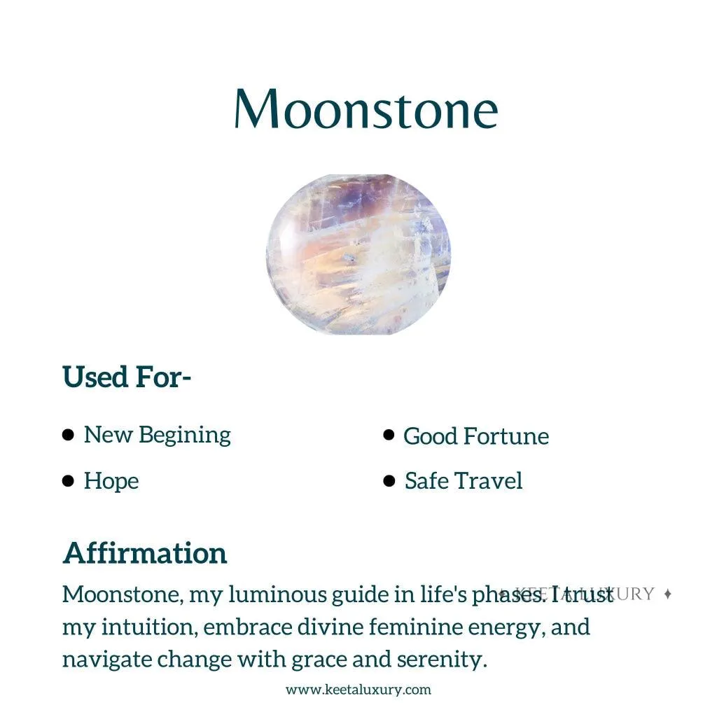 Triangle Link - Moonstone Studs