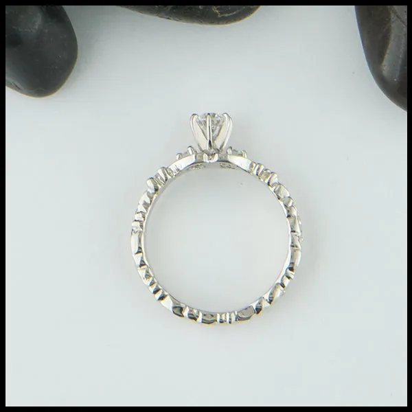 Trinity Scroll 3 Stone Diamond Ring