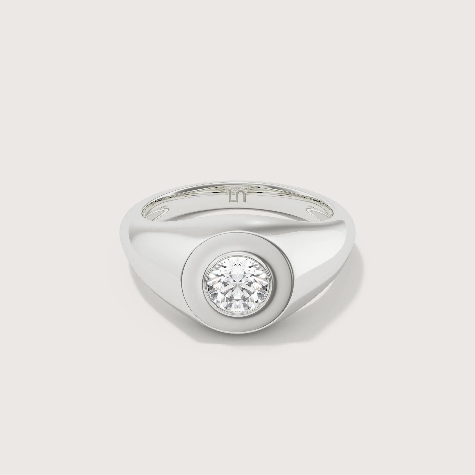Unicus Diamond Signet Ring Round