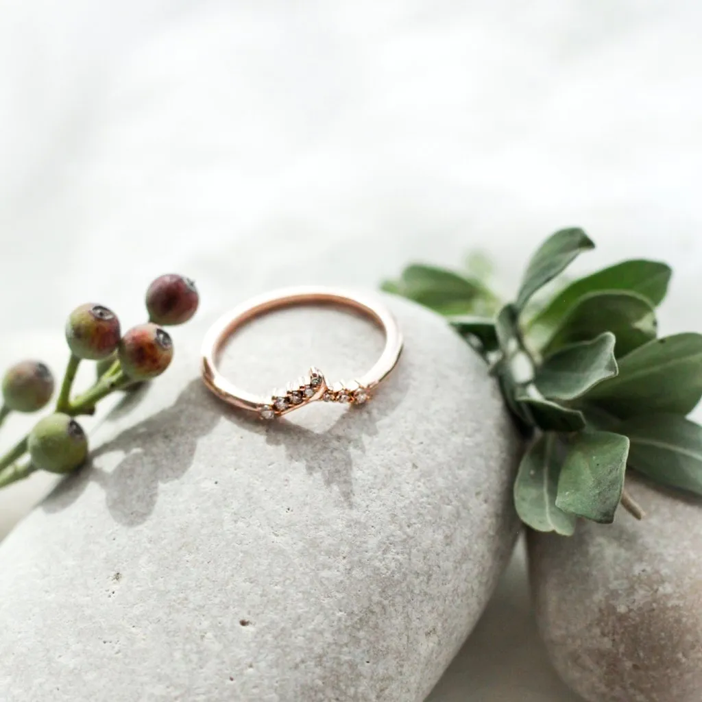 Vera Contoured Diamond Band