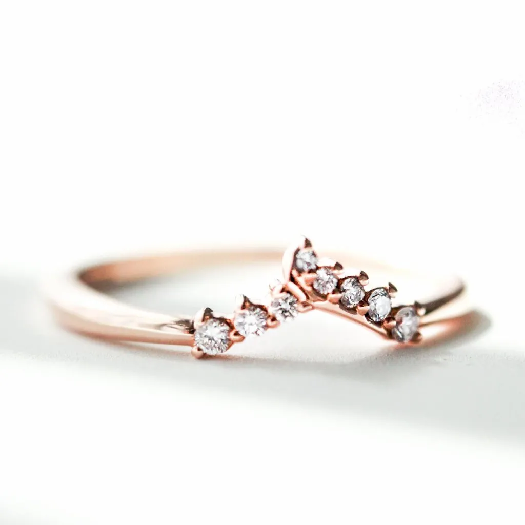 Vera Contoured Diamond Band
