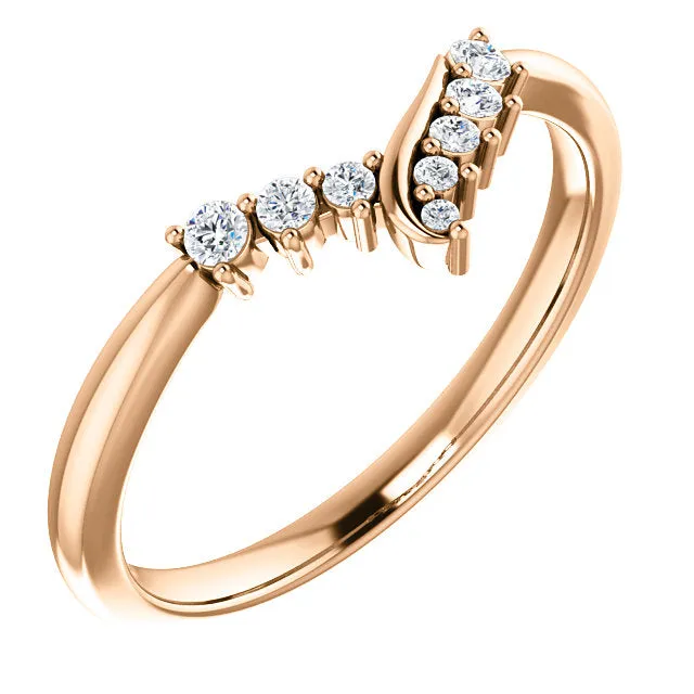 Vera Contoured Diamond Band