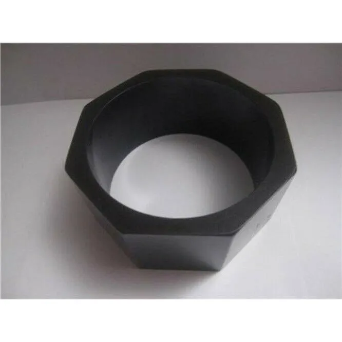 Vintage Art Deco Era RARE Wide Carved Octagonal Blue Moon Bakelite Bangle
