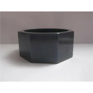Vintage Art Deco Era RARE Wide Carved Octagonal Blue Moon Bakelite Bangle