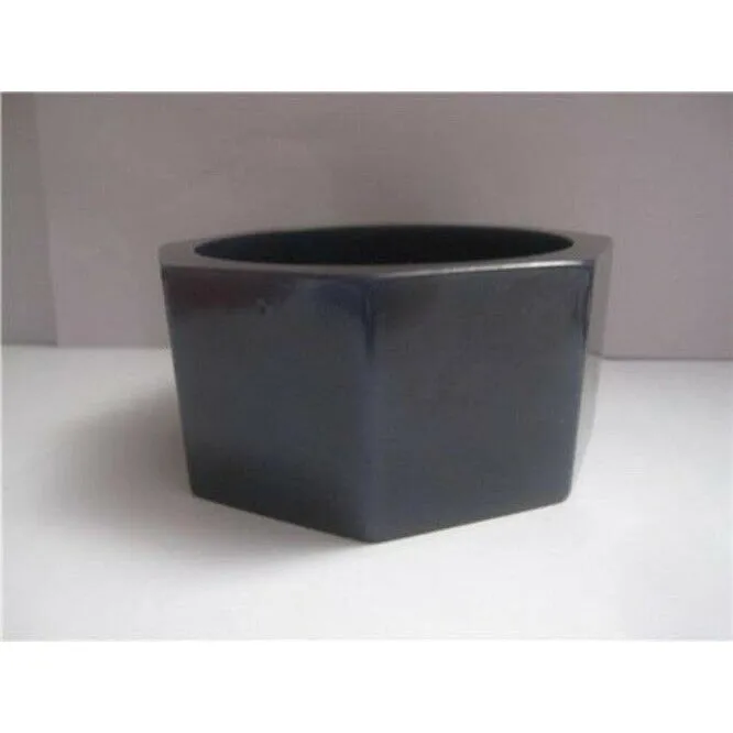 Vintage Art Deco Era RARE Wide Carved Octagonal Blue Moon Bakelite Bangle