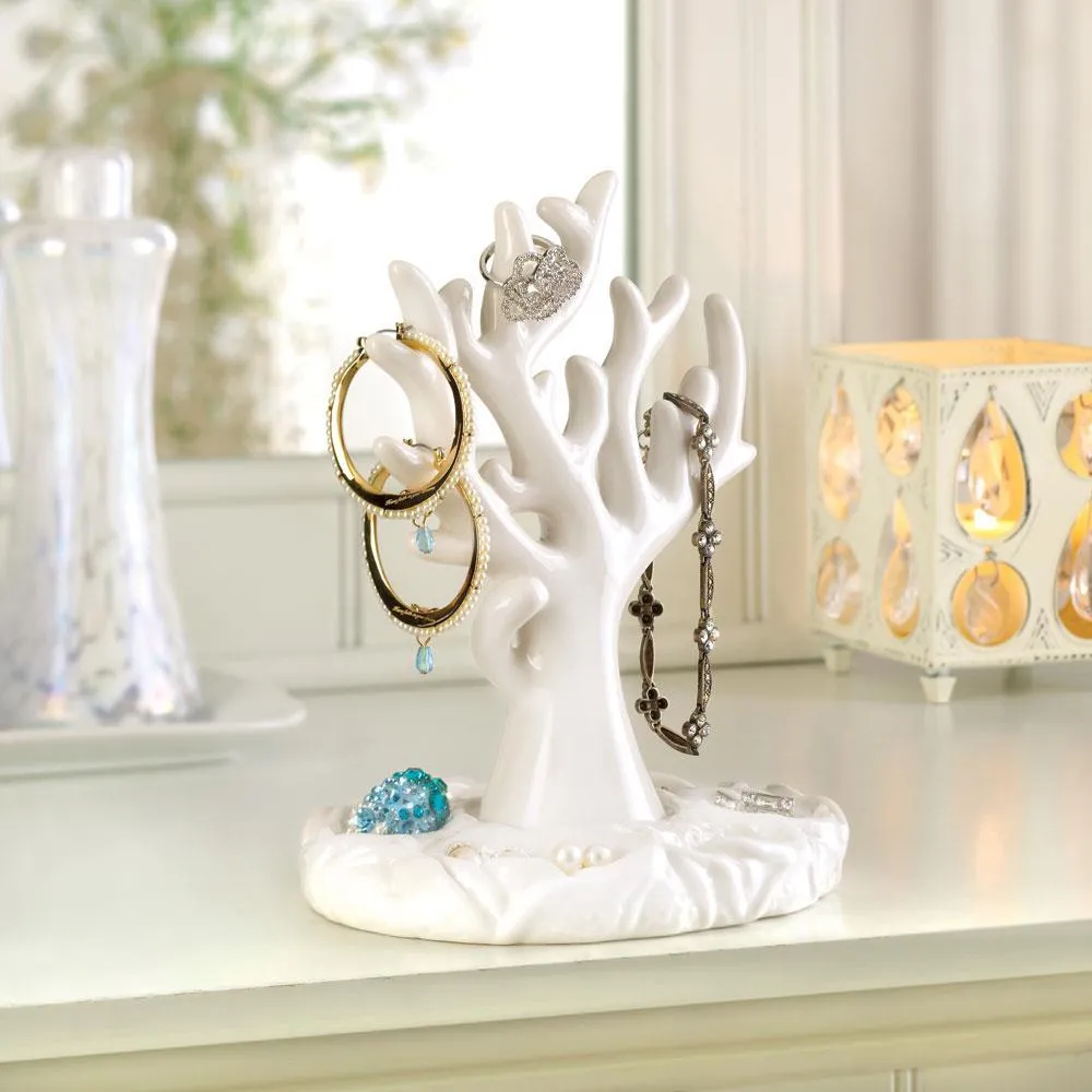 White Coral Jewelry Holder