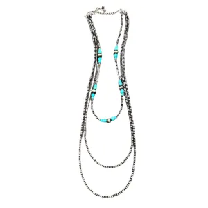 Women's Isac Handmade Navajo Bead, Turquoise Necklace 735141