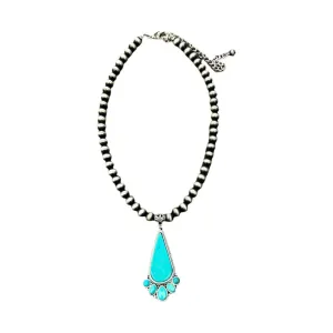 Women's Isac Navajo Pearl Turquoise Necklace 738029