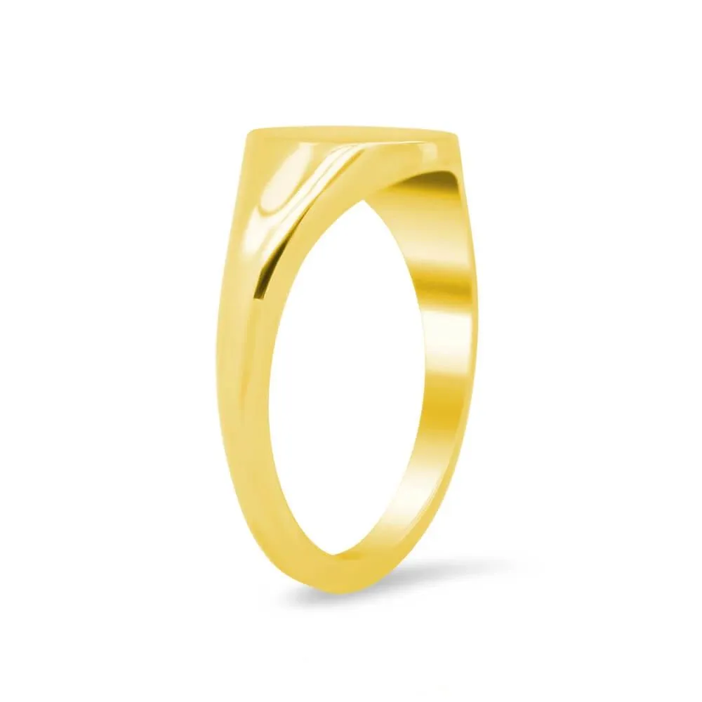 Women's Round Signet Ring - Small